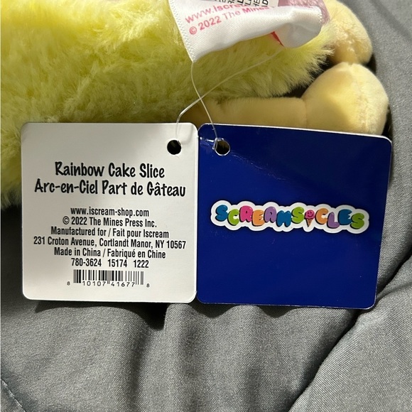 Iscream Screamsicles Rainbow Cake Slice Plush - Picture 6 of 7